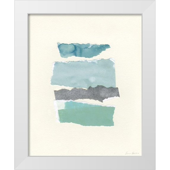 Caroline, Emma 26x32 White Modern Wood Framed Museum Art Print Titled - Seaside Color Study II