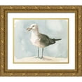 thumbnail image 1 of Caroline, Emma 32x26 Gold Ornate Wood Framed with Double Matting Museum Art Print Titled - Simple Seagull II, 1 of 4