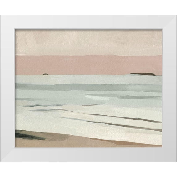 Caroline, Emma 32x26 White Modern Wood Framed Museum Art Print Titled - Muted Tonal Horizon II