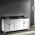 thumbnail image 1 of Caroline Estate 72" Double Bath Vanity in Espresso with Black Galaxy Granite Top and Round Sink with Brushed Nickel Faucet and Mirrors, 1 of 9