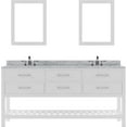 thumbnail image 1 of Caroline Estate 72" Double Bath Vanity in White with White Marble Top and Square Sinks with Matching Mirrors, 1 of 6