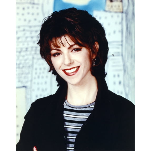 Caroline In The City smiling in Black Coat Portrait Photo Print (24 x 30)