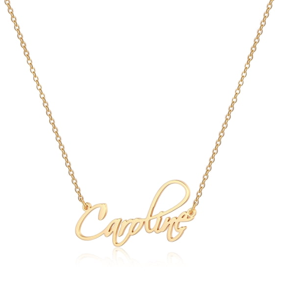 Caroline Necklace Personalized, 14K Gold Filled Ivy Name Necklace Personalized Nameplate Necklace Jewelry Gifts for Women Women