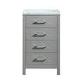 thumbnail image 1 of Caroline Parkway 20" Side Cabinet in Cashmere Gray with White Marble Top, 1 of 2
