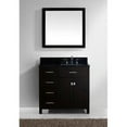 thumbnail image 1 of Caroline Parkway 36" Single Bath Vanity in White with Black Galaxy Granite Top and Square Sink with Mirror, 1 of 3