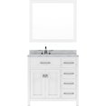 thumbnail image 1 of Caroline Parkway 36" Single Bath Vanity in White with White Marble Top and Square Sink with Matching Mirror, 1 of 2