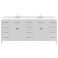 thumbnail image 1 of Caroline Parkway 78" Double Bath Vanity in White with Cultured Marble Quartz Top and Square Sinks, 1 of 1