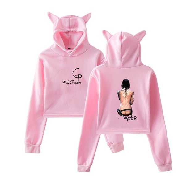 Caroline Polachek Welcome To My Island Cat Ear Hoodie Casual Bear Ear Sweatshirt