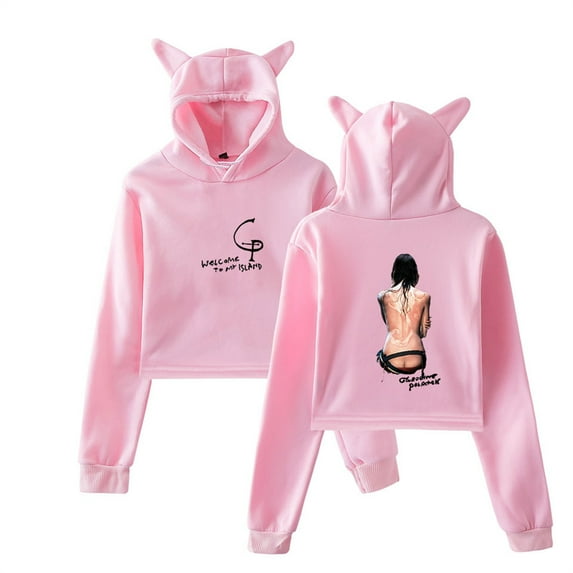 Caroline Polachek Welcome To My Island Cat Ear Hoodie Casual Bear Ear Sweatshirt