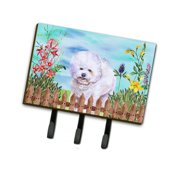 Caroline'S Treasures Ck1210Th68 Bichon Frise Spring Leash or Key Holder, Triple, Multicolor, Decorative