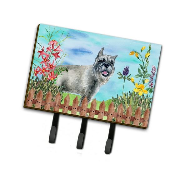Caroline'S Treasures Ck1224Th68 Schnauzer Spring Leash or Key Holder, Triple, Multicolor, Decorative