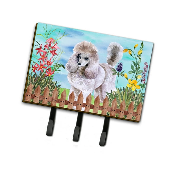 Caroline'S Treasures Ck1227Th68 Poodle Spring Leash or Key Holder, Triple, Multicolor, Decorative
