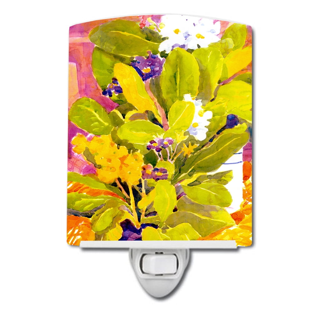 Caroline's Treasures 6024CNL Flower Ceramic Night Light, 6x4x3", multicolor