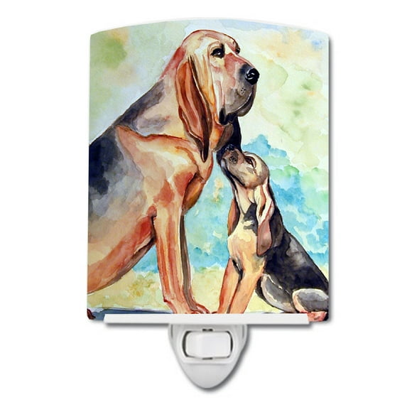 Caroline's Treasures 7014CNL Bloodhound Momma's Love Ceramic Night Light, 6x4x3", multicolor