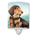 thumbnail image 1 of Caroline's Treasures 7023CNL Long Hair Chocolate and Cream Dachshund Ceramic Night Light, 6x4x3", multicolor, 1 of 2