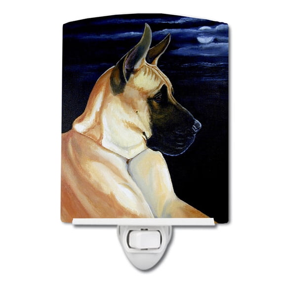 Caroline's Treasures 7059CNL Fawn Great Dane in the Moonlight Ceramic Night Light, 6x4x3", multicolor