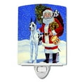 thumbnail image 1 of Caroline's Treasures 7083CNL Harlequin Great Dane with Santa Claus Ceramic Night Light, 6x4x3", multicolor, 1 of 2