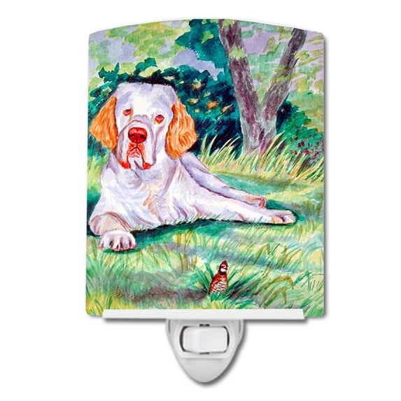 Caroline's Treasures 7113CNL Clumber Spaniel Ceramic Night Light, 6x4x3", multicolor