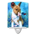 thumbnail image 1 of Caroline's Treasures 7339CNL Bull Terrier Rose for Mom Ceramic Night Light, 6x4x3", multicolor, 1 of 2