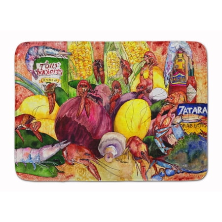 Carolines Treasures 8698RUG Crawfish with Spices & Corn Machine Washable Memory Foam Mat