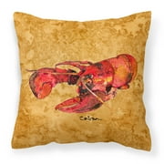 Caroline's Treasures 8715PW1414 Lobster Fabric Decorative Pillow , 14Hx14W, multicolor
