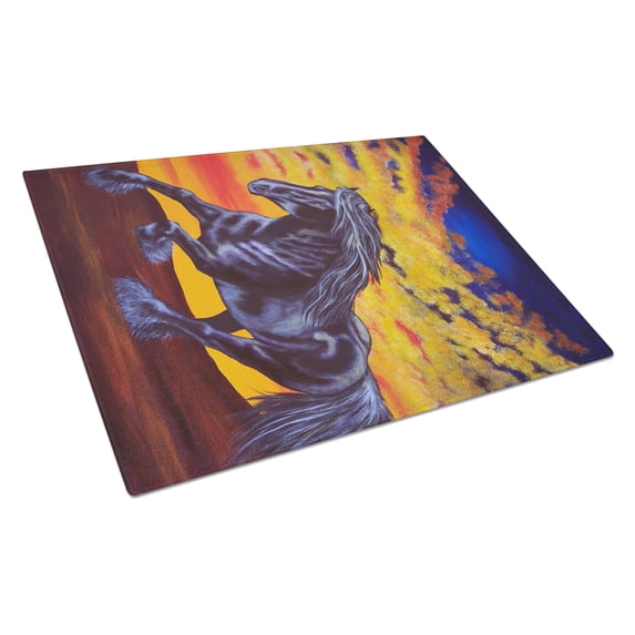 Caroline's Treasures AMB1241LCB Desert Wind Horse Glass Cutting Board Large, 12H x 16W, multicolor
