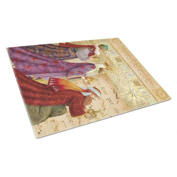 Caroline's Treasures APH7603LCB Christmas Three Wise Men Glass Cutting Board Large, 12H x 16W, multicolor