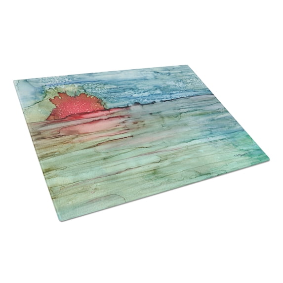Caroline's Treasures Abstract Sunset on the Water Glass Cutting Board Large