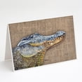 thumbnail image 1 of Alligator on Faux Burlap Greeting Cards and Envelopes Pack of 8, 1 of 2