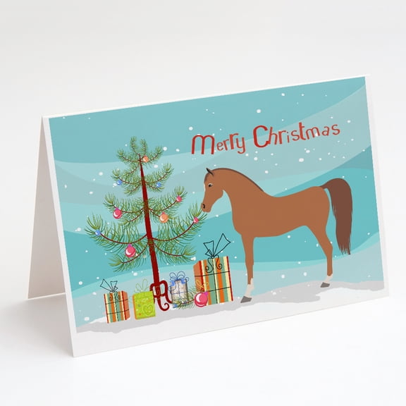 Arabian Horse Christmas Greeting Cards and Envelopes Pack of 8