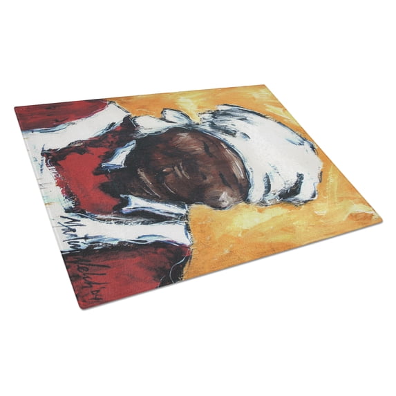 Caroline's Treasures Aunt Bea Glass Cutting Board Large