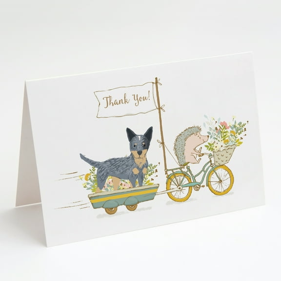 Australian Cattle Dog Patch Greeting Cards and Envelopes Pack of 8