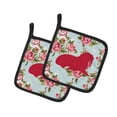 thumbnail image 1 of Caroline's Treasures BB1017-RS-BU-PTHD Walrus Shabby Chic Blue Roses Pair of Pot Holders , 7.5HX7.5W, multicolor, 1 of 3