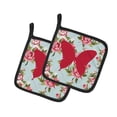 thumbnail image 1 of Caroline's Treasures BB1048-RS-BU-PTHD Butterfly Shabby Chic Blue Roses Pair of Pot Holders , 7.5HX7.5W, multicolor, 1 of 3