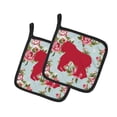 thumbnail image 1 of Caroline's Treasures BB1129-RS-BU-PTHD Gorilla Shabby Chic Blue Roses Pair of Pot Holders , 7.5HX7.5W, multicolor, 1 of 3