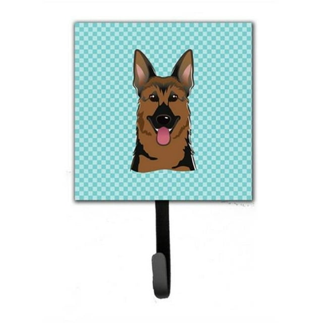 Caroline's Treasures BB1149SH4 Checkerboard Blue German Shepherd Leash or Key Holder, 7Hx4.25W, multicolor
