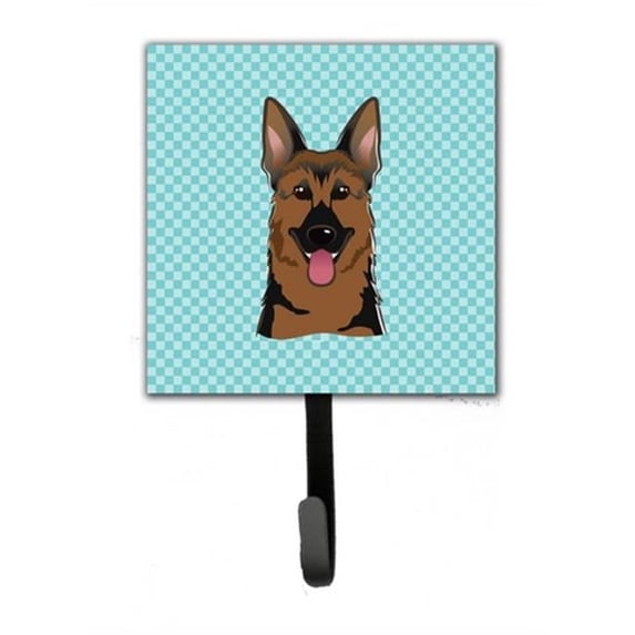 Caroline's Treasures BB1149SH4 Checkerboard Blue German Shepherd Leash or Key Holder, 7Hx4.25W, multicolor