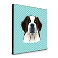 thumbnail image 1 of Caroline's Treasures BB1184UP88 Checkerboard Blue Saint Bernard Artwork Wall Panel, , multicolor, 1 of 1