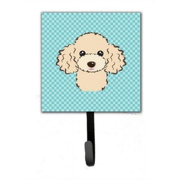 Caroline's Treasures BB1196SH4 Checkerboard Blue Buff Poodle Leash or Key Holder, 7Hx4.25W, multicolor