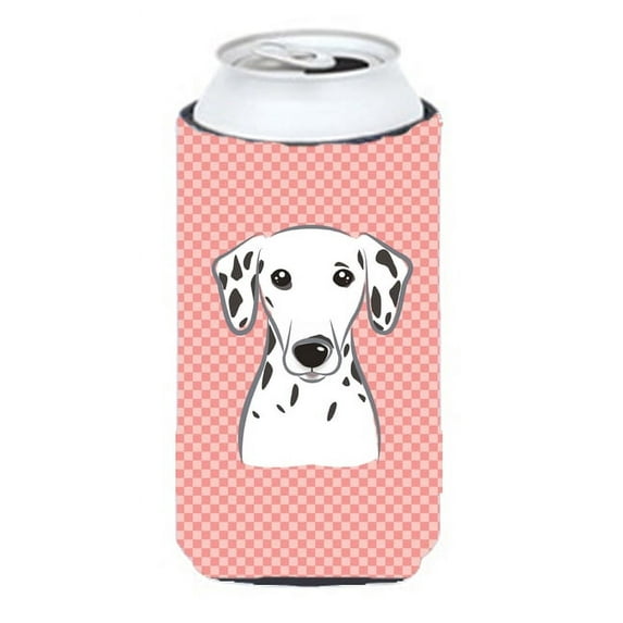 Caroline's Treasures BB1210TBC Checkerboard Pink Dalmatian Tall Boy Hugger, Tall Boy, multicolor