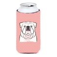thumbnail image 1 of Caroline's Treasures BB1220TBC Checkerboard Pink White English Bulldog  Tall Boy Beverage Insulator Hugger , Tall Boy, multicolor, 1 of 1