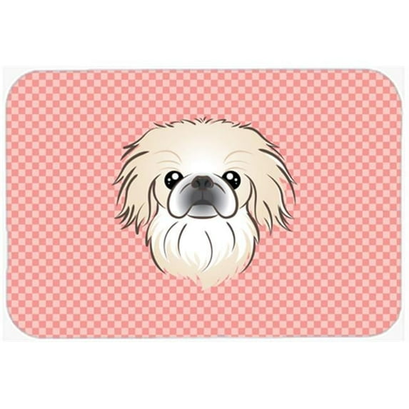 Caroline's Treasures BB1221MP Checkerboard Pink Pekingese Mouse Pad, Hot Pad or Trivet, Large, multicolor