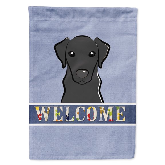 Caroline's Treasures BB1421CHF Black Labrador Welcome Flag Canvas House Size , Large, multicolor