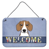 Caroline's Treasures BB1425DS812 Beagle Welcome Wall or Door Hanging Prints , 8x12, multicolor
