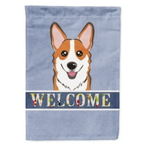 Caroline's Treasures BB1440GF Red Corgi Welcome Flag Garden Size , Small, multicolor