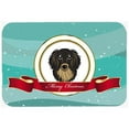 thumbnail image 1 of Caroline's Treasures BB1523LCB Longhair Black and Tan Dachshund Merry Christmas Glass Cutting Board Large, 12H x 16W,, 1 of 2