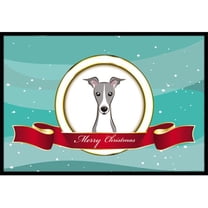Caroline's Treasures BB1546MAT Italian Greyhound Merry Christmas Door Mat, Indoor Rug or Outdoor Welcome Mat 18x27