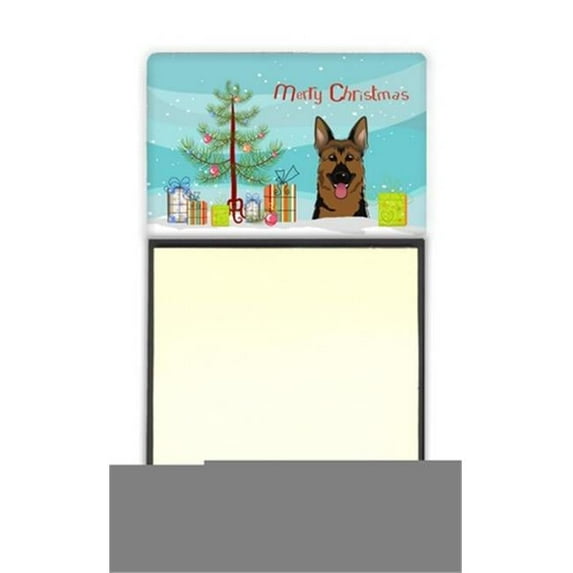 Caroline's Treasures BB1583SN Christmas Tree and German Shepherd Sticky Note Holder, Large, multicolor