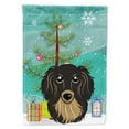 thumbnail image 1 of Caroline's Treasures BB1585CHF Christmas Tree and Longhair Black and Tan Dachshund Flag, Large, Multicolor, 1 of 4