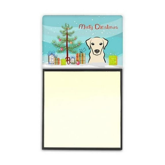 Caroline's Treasures BB1594SN Christmas Tree and Yellow Labrador Sticky Note Holder, Large, multicolor